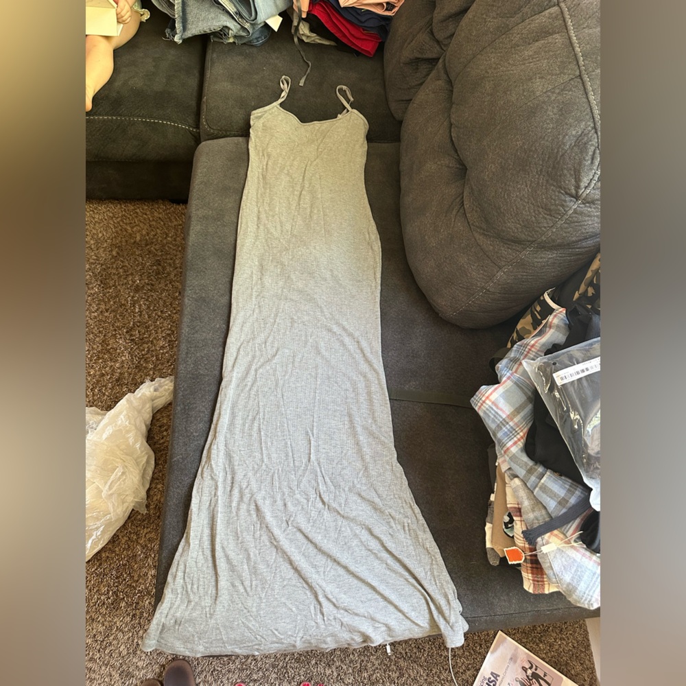 SHEIN Light Gray Maxi Dress